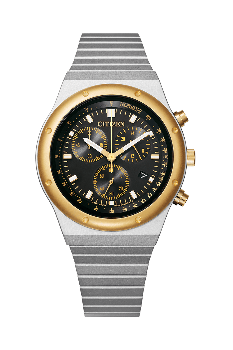 Citizen Eco-Drive AT2544-64E Chronograph Black Gold Men Watch