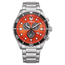 Citizen Eco-Drive AT2560-84X Chronograph Orange Dial Steel Men Watch