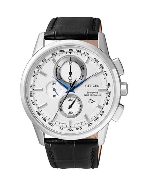 Citizen Eco-Drive AT8110-11A Radio Controlled Black Leather Men Watch