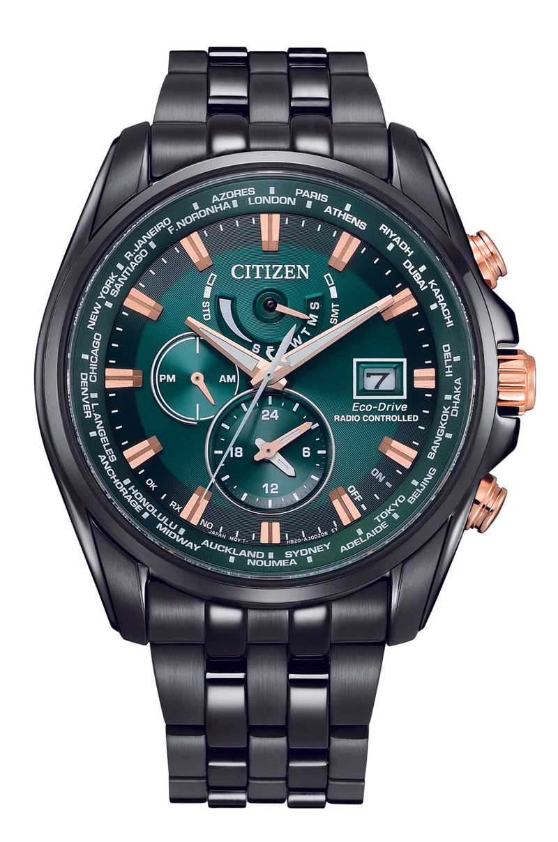 Citizen Eco-Drive AT9128-87X Radio Controlled Green Dial Men Watch