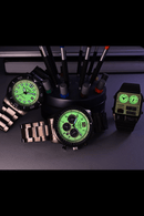 Citizen Eco-Drive CA4507-84X Chronograph Green Luminous Dial Men Watch