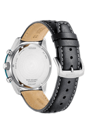 Citizen Eco-Drive CA4558-16E Chronograph Green Bezel Leather Men Watch