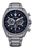 Citizen Eco-Drive CA4560-81E Black Blue Dial Stainless Steel Men Watch