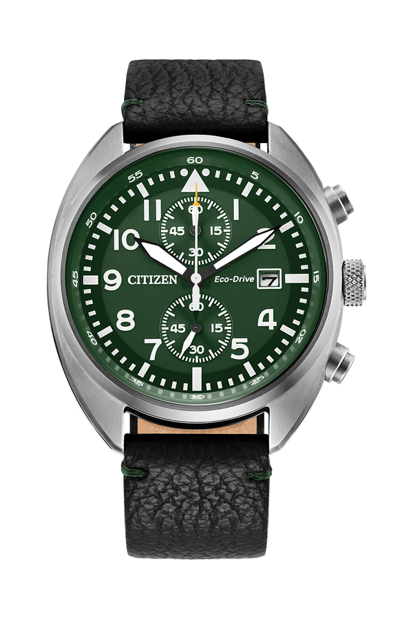Citizen Eco-Drive CA7041-07X Chronograph Calf Leather Men Watch