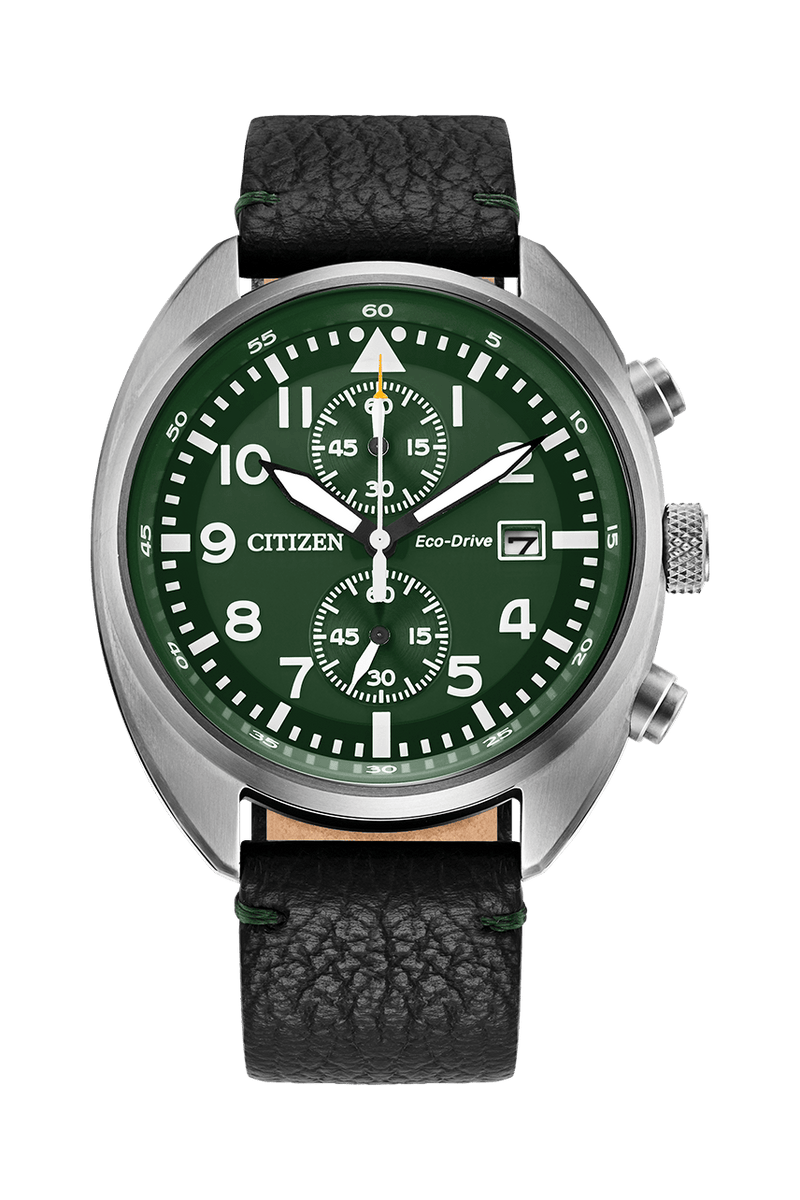 Citizen Eco-Drive CA7041-07X Chronograph Calf Leather Men Watch
