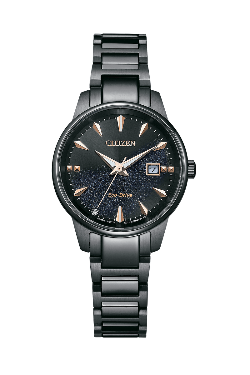 Citizen Eco-Drive EW2595-81E All Black Sapphire Crystal Women Watch