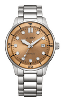 Citizen Mechanical NJ0191-83X Salmon Dial Steel Automatic Men Watch