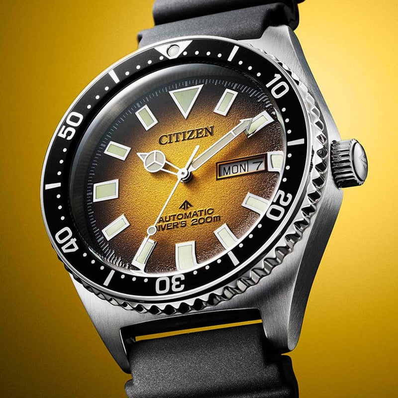 Citizen Promaster NY0120-01X Smoked Yellow Automatic Diver Men Watch