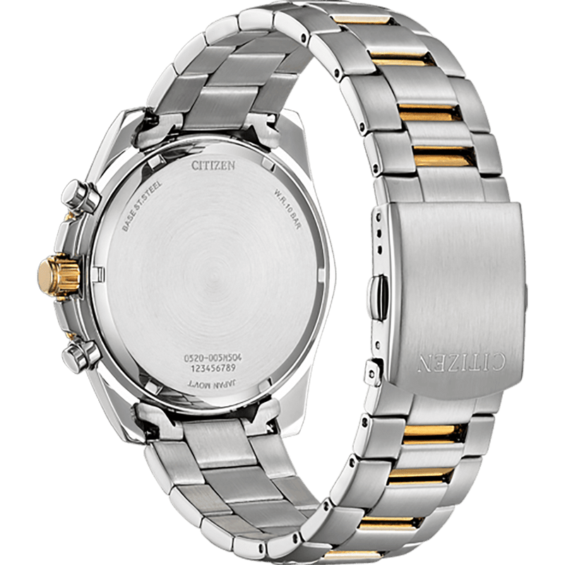 Citizen Quartz AN8204-59X Chronograph Champagne Dial Steel Men Watch
