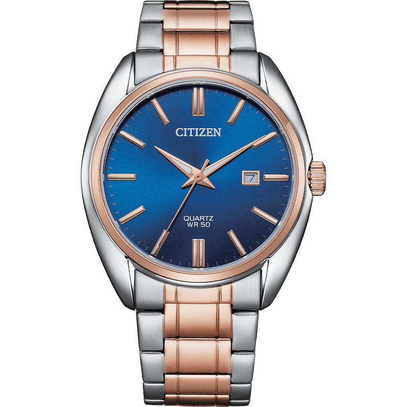 Citizen Quartz BI5104-57L Blue-Rose Gold Stainless Steel Men Watch