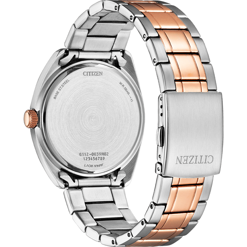 Citizen Quartz BI5104-57X Stainless Steel Maroon Dial Men Watch