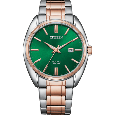 Citizen Quartz BI5104-57Z Stainless Steel Green Dial Men Watch 