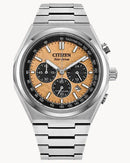 Citizen Eco-Drive Zenshin CA4610-85Z Salmon Dial Chronograph Men Watch
