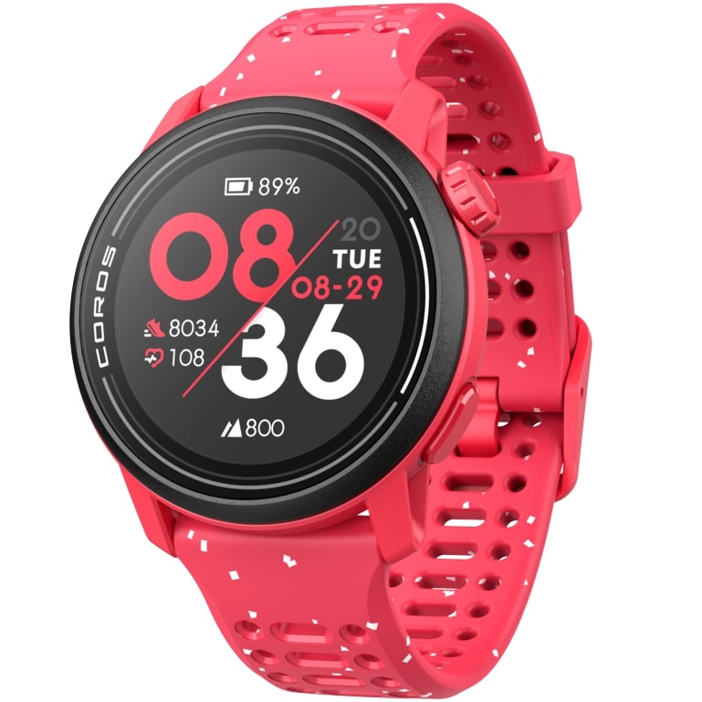 Coros Pace 3 Lightest Running GPS Smartwatch - Red Silicone