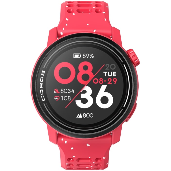 Coros Pace 3 Lightest Running GPS Smartwatch - Red Silicone