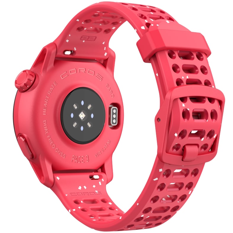 Coros Pace 3 Lightest Running GPS Smartwatch - Red Silicone