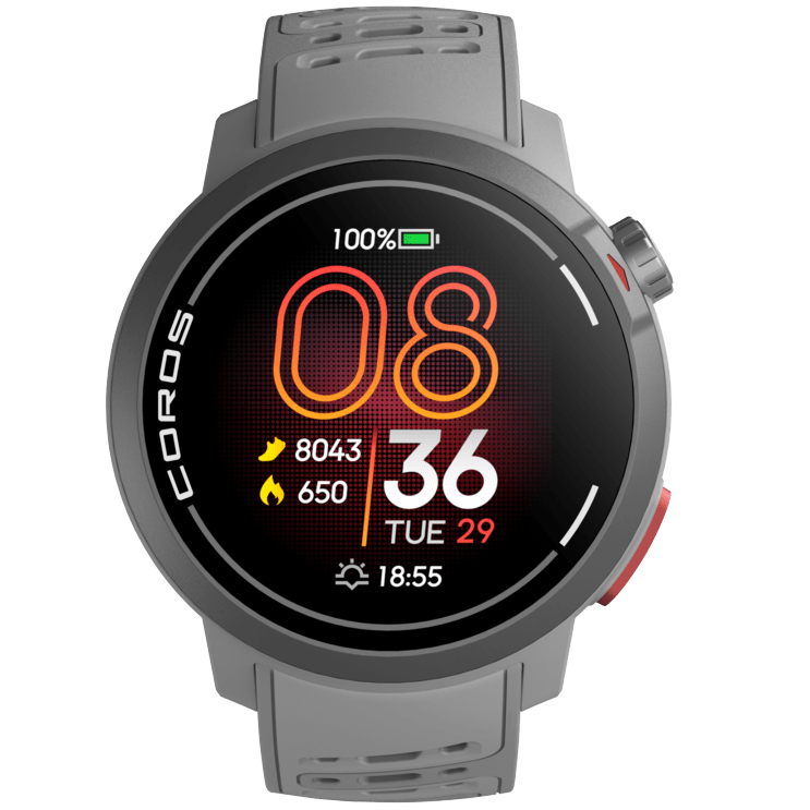 Coros Pace Pro Lightest Running GPS Smartwatch - Grey Silicone