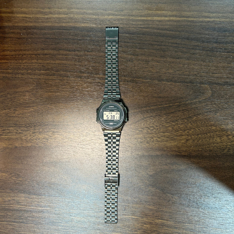 [Pre-Owned] Casio Vintage A161WEGG-1A Black Digital Unisex Watch