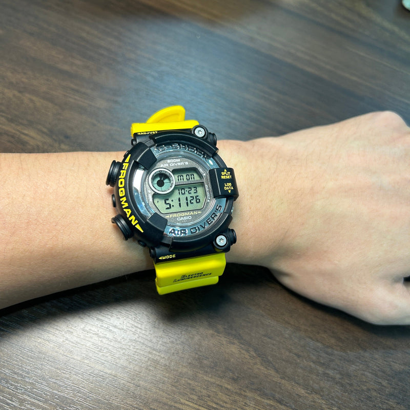 Pre-Owned] Casio G-Shock Frogman DW-8250Y-9T Rare Yellow Diver Watch