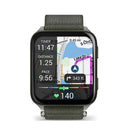 Garmin Venu X1 smartwatch with moss band