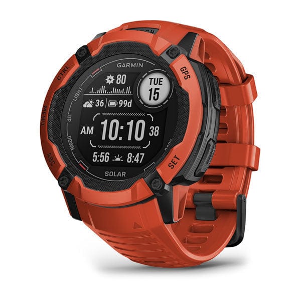 Garmin Instinct 2X Solar - Outdoor GPS Smartwatch Malaysia - Flame Red