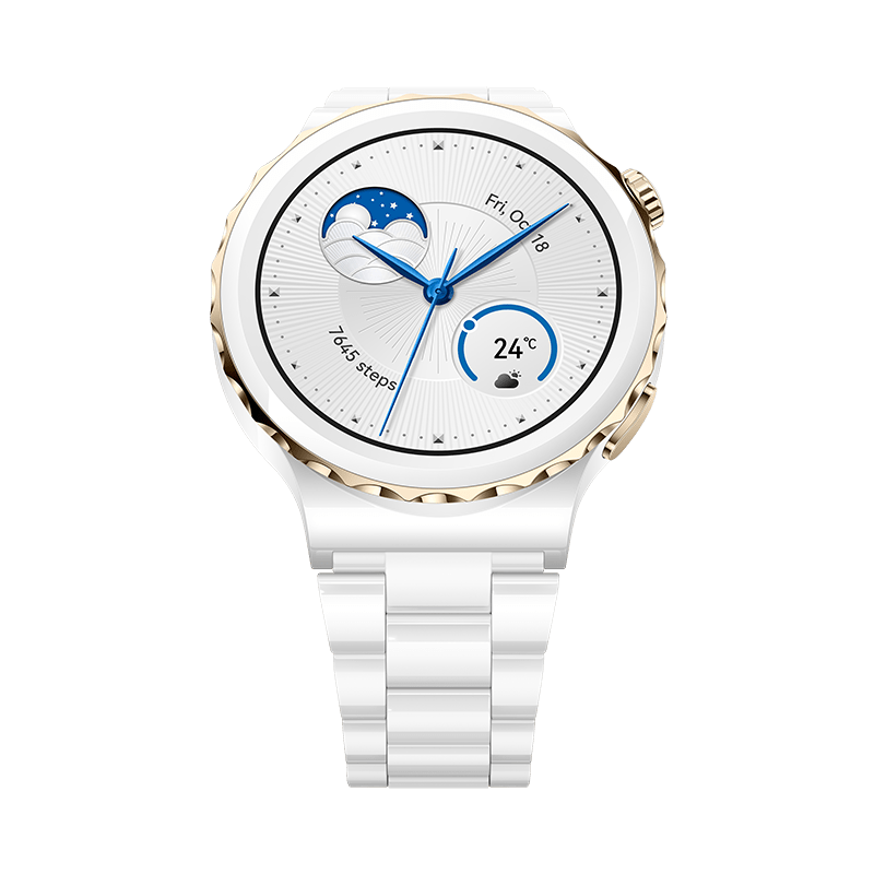 Huawei GT 3 Pro 43mm White Ceramic Lifestyle Smartwatch