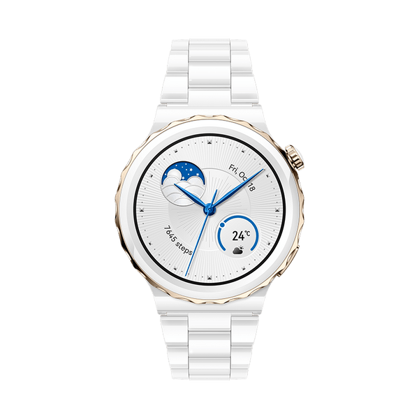 Huawei GT 3 Pro 43mm White Ceramic Lifestyle Smartwatch