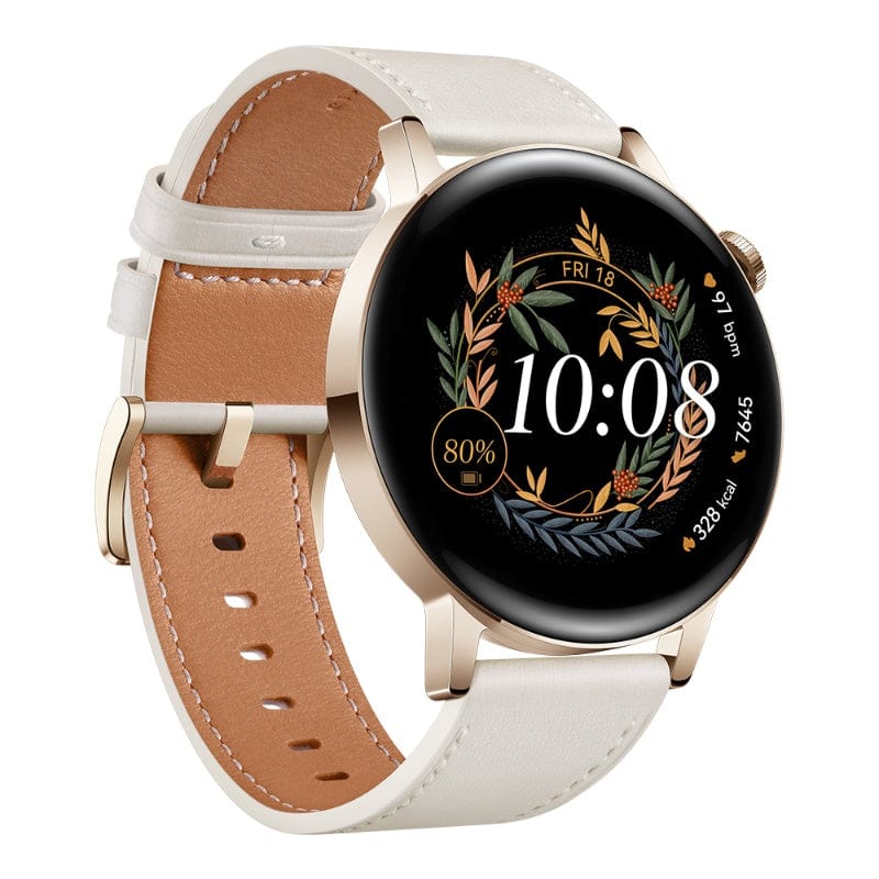 Huawei GT 3 White Leather Strap 42mm Smartwatch