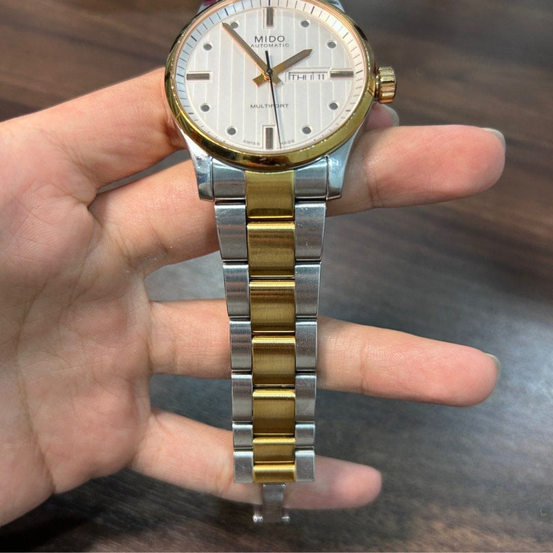 [Pre-Owned] Mido Multifort M005430 Two-Tone Gold Automatic Men Watch