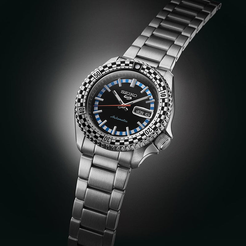 Seiko Sports SRPK67K1 Black White ‘Checker Flag’ Special Edition Automatic Men Watch