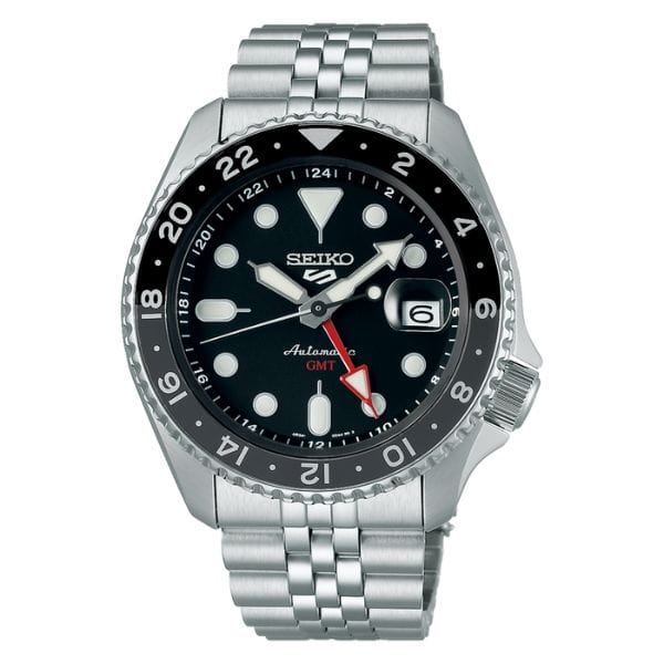 Seiko 5 SSK001K1 Black GMT Automatic Stainless Steel Men Watch