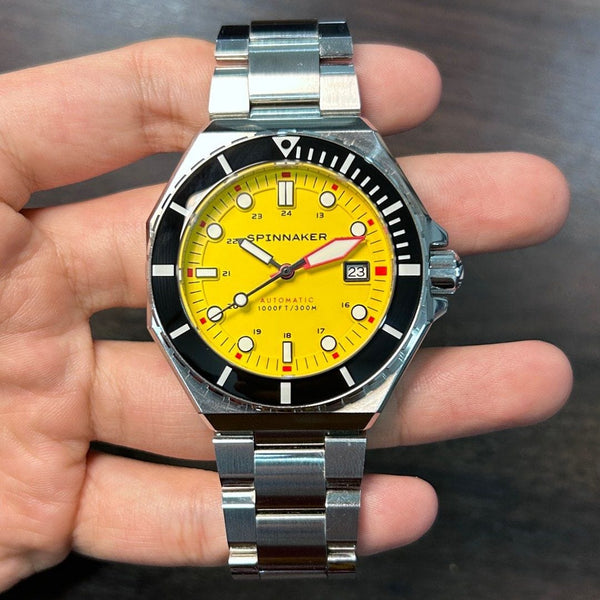 [Pre-Owned] Spinnaker Dumas SP-5081-II Hornet Yellow Automatic Men Watch