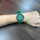 [Pre-Owned] Tag Heuer Formula 1 CAZ101AP Green Rubber Quartz Chronograph Men Watch