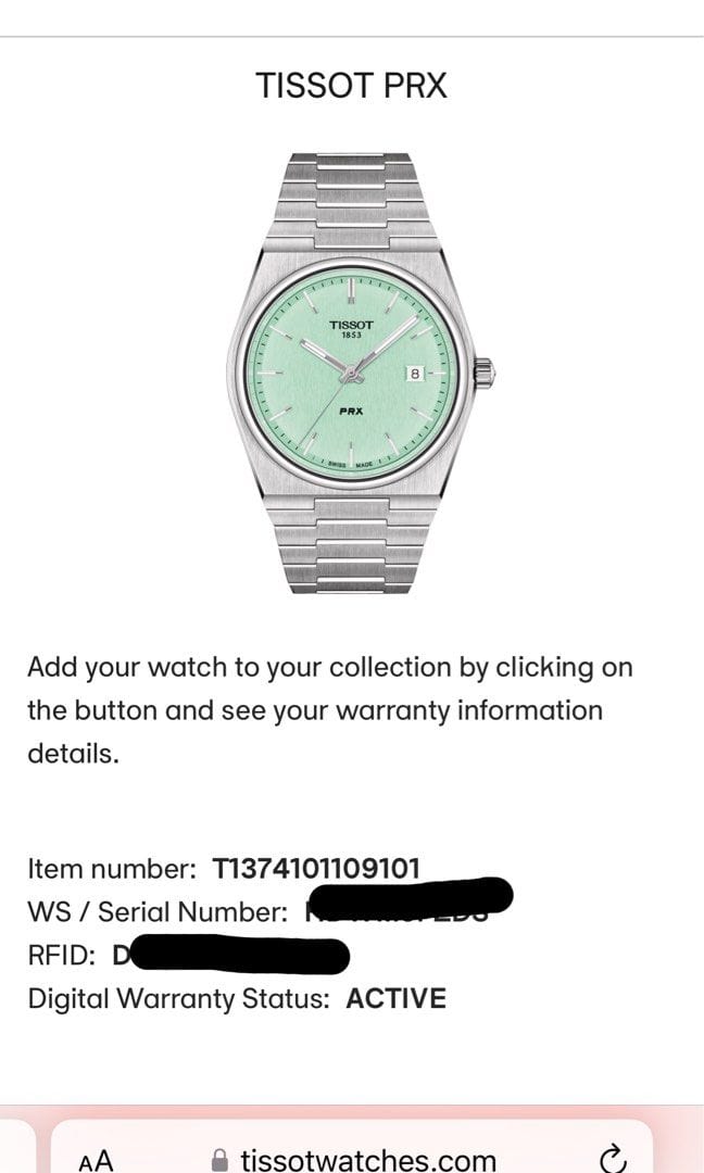 [Pre-Owned] Tissot PRX Quartz 40mm Green Dial Men Watch