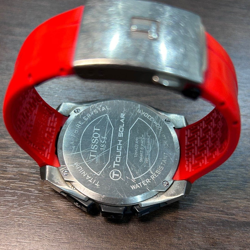 [Pre-Owned] Tissot T-Touch Expert Solar Red Rubber Men Watch