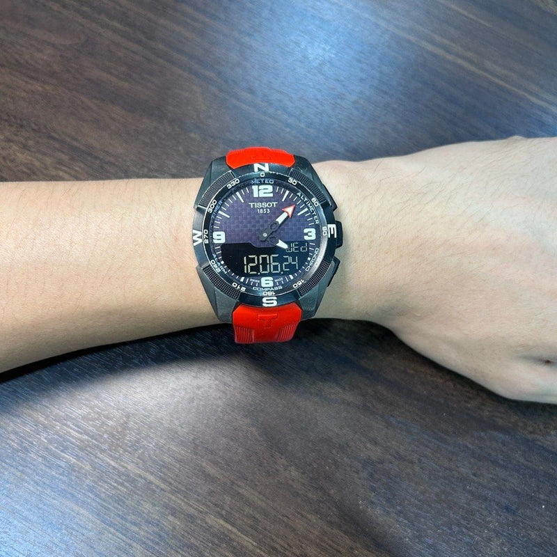 [Pre-Owned] Tissot T-Touch Expert Solar Red Rubber Men Watch