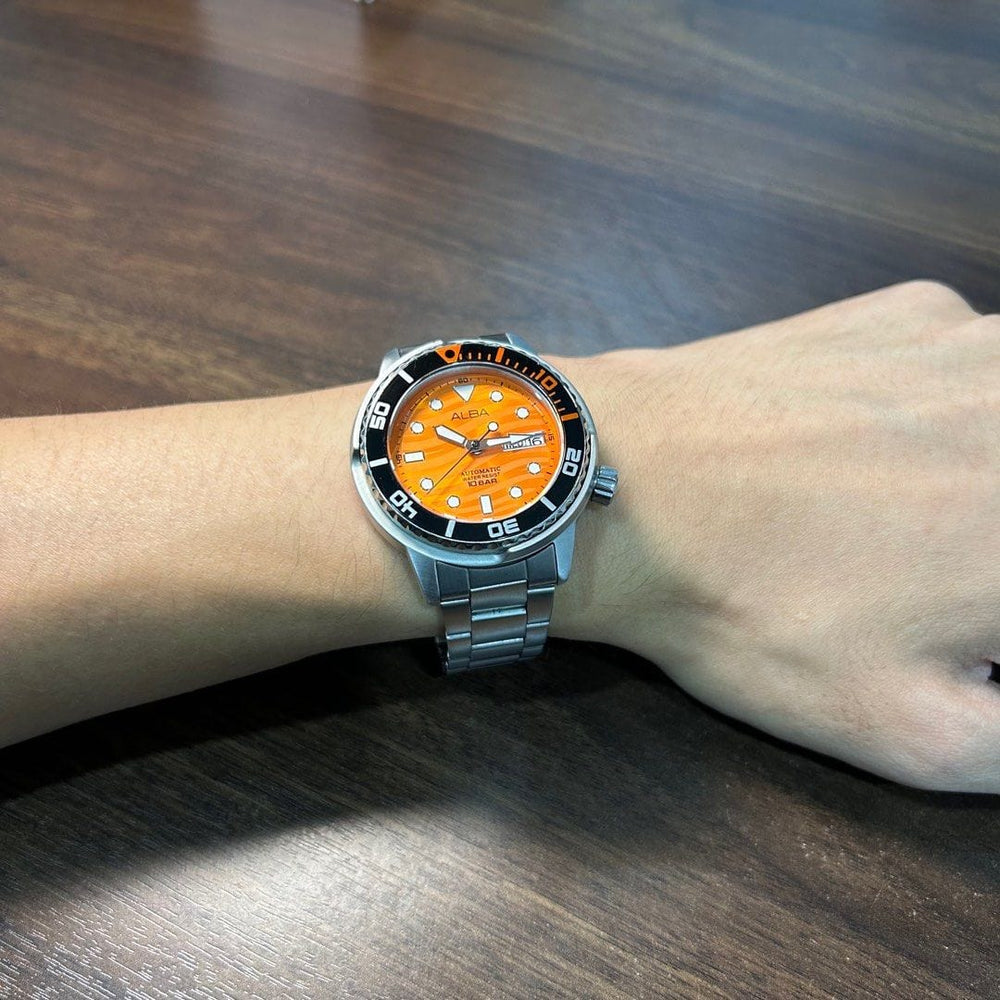 Pre-Owned] Alba Mini Tuna AL4343X Orange Dial Automatic Men Watch