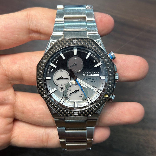 Pre Owned Casio Edifice X F1 Scuderia AlphaTauri EQB 1100AT 2A Watch
