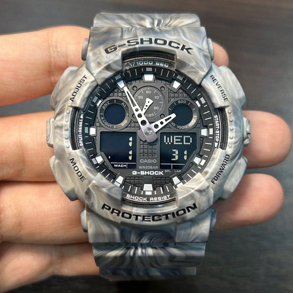 [Pre-Owned] Casio G-Shock GA-100MM-8A Grey Camo Men Watch