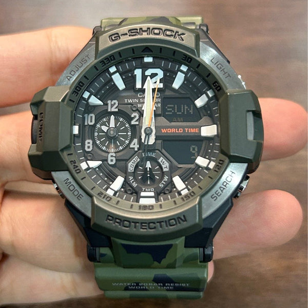 Pre-Owned] Casio G-Shock Gravitymaster GA-1100SC-3A Green Men Watch