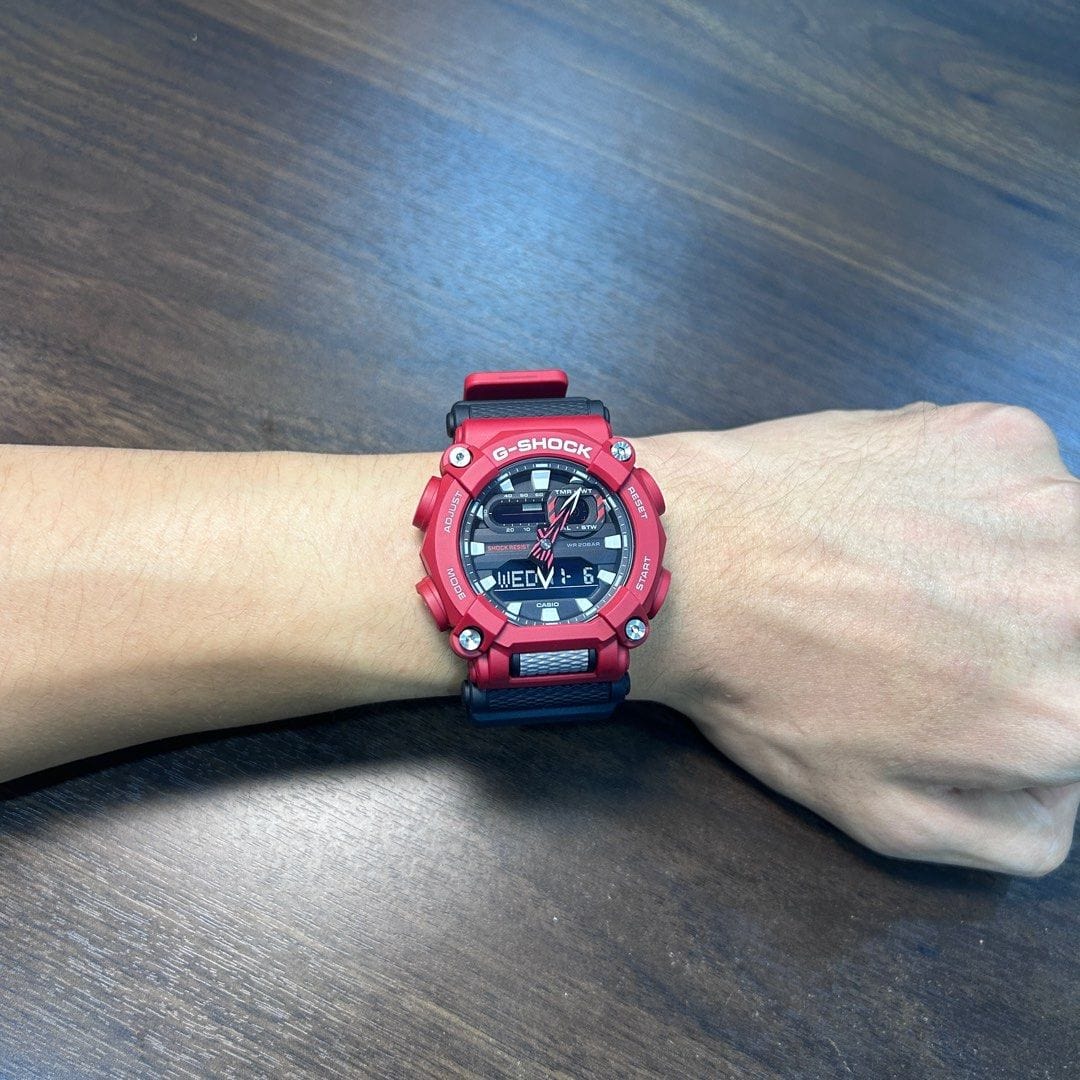 [Pre-Owned] Casio G-Shock GA-900-4A Red Analog-Digital Men Watch