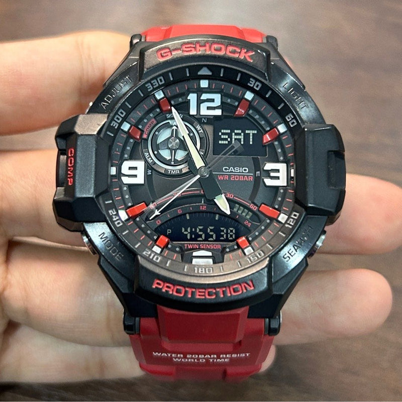 Shock Gravitymaster Ga Ga 1000 Red Casio G-Shock GA-1000-4B