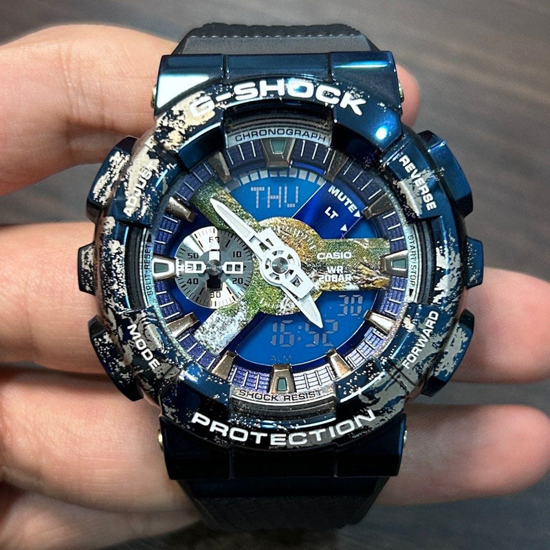 Pre Owned Casio G Shock G Steel GM 110EARTH 1A Limited Edition Watch