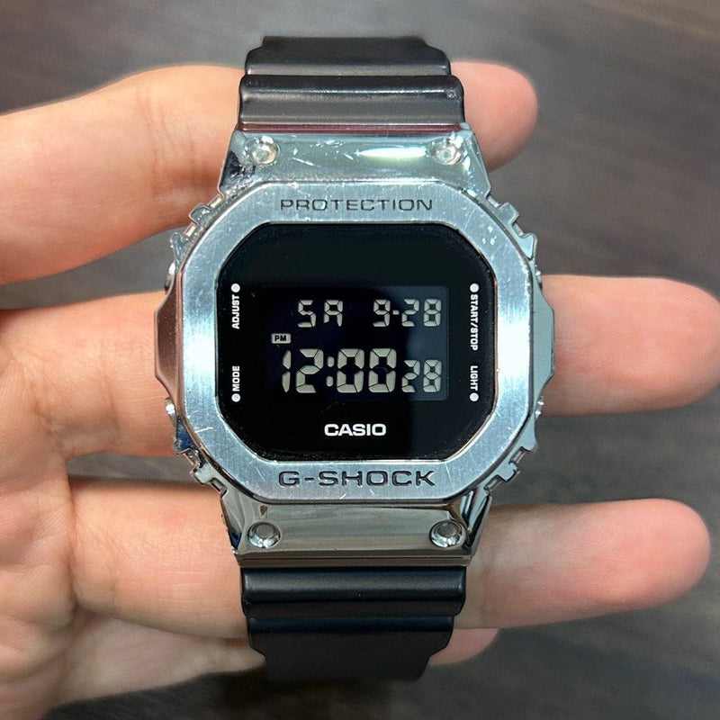 [Pre-Owned] Casio G-Shock G-Steel GM-5600-1 Metal Covered Square Men Watch