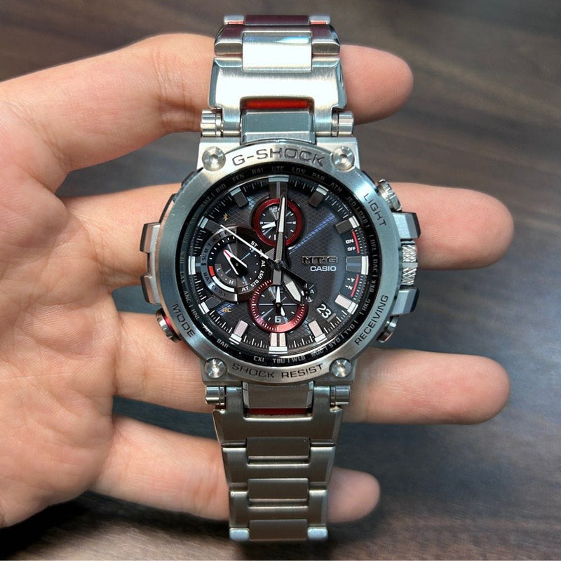 [Pre-Owned] Casio G-Shock MT-G MTG-B1000D-1A Sapphire Multi Band 6 Tough Solar Bluetooth Men Watch