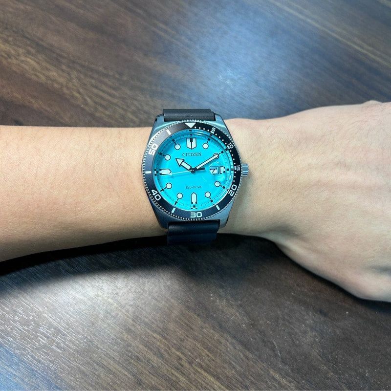 [Pre-Owned] Citizen AW1760-14X Eco-Drive Tiffany Blue Men Watch