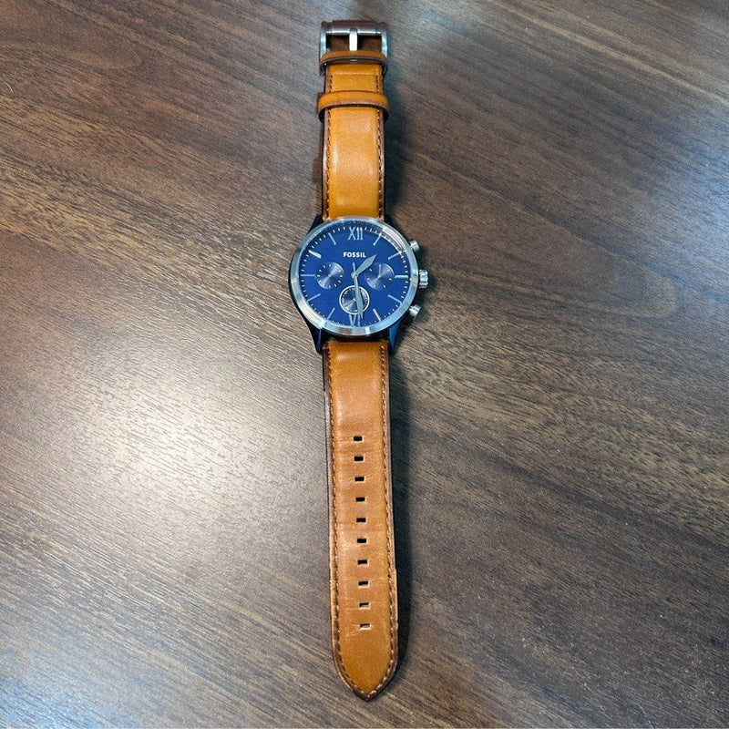 [Pre-Owned] Fossil BQ2402 Fenmore Leather Quartz Men Watch