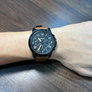 [Pre-Owned] Fossil FS5241 Brown Leather Quartz Chronograph Men Watch