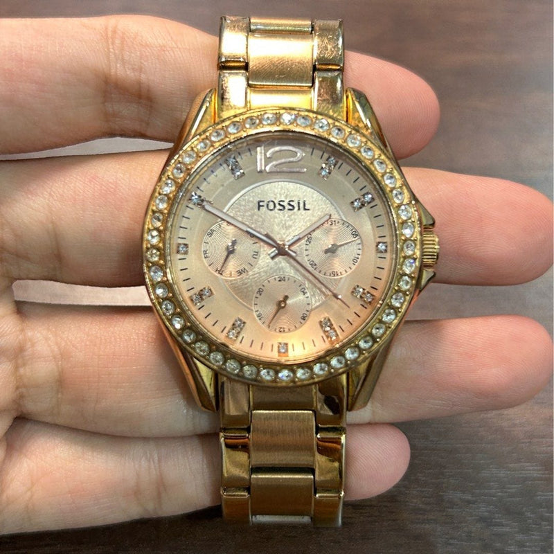Fossil Armbanduhr Fossil Damenuhr Roségold Sale Jam Tangan Fossil