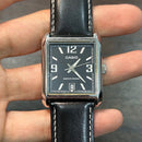 [Pre-Owned] Casio MTP-1336L-1A Black Leather Square Men Watch